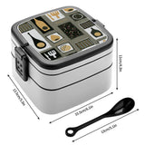 Retro Midcentury Bento Box – Stackable Lunch Box with Handle - retro bento
