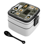 Retro Midcentury Bento Box – Stackable Lunch Box with Handle - retro bento