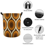 Retro Midcentury Laundry Basket with Drawstring – Collapsible Hamper - retro laundry