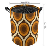 Retro Midcentury Laundry Basket with Drawstring – Collapsible Hamper - retro laundry