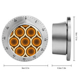 Retro Midcentury Magnetic Kitchen Timer – Mechanical Stainless Steel - retro timer