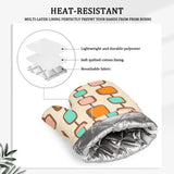 Retro Midcentury Modern Oven Mitts – Heat Resistant Silicone Pair - 11’’x7’’ - retro kitchen