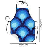 Retro Midcentury Peacock Eye Design Unisex Apron with Front Pocket - retro ads