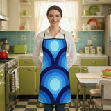 Retro Midcentury Peacock Eye Design Unisex Apron with Front Pocket - retro ads