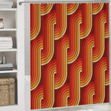 Retro Midcentury Shower Curtain Set with 3 Rugs – Vintage Bathroom - retro bathroom