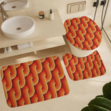 Retro Midcentury Shower Curtain Set with 3 Rugs – Vintage Bathroom - retro bathroom