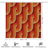 Retro Midcentury Shower Curtain Set with 3 Rugs – Vintage Bathroom - retro bathroom