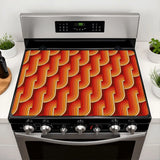 Retro Midcentury Stove Cover – 70s Vibrant Kitchen Protector Mat - retro kitchen