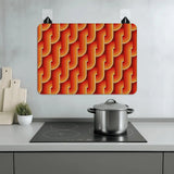 Retro Midcentury Stove Cover – 70s Vibrant Kitchen Protector Mat - retro kitchen