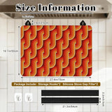 Retro Midcentury Stove Cover – 70s Vibrant Kitchen Protector Mat - retro kitchen