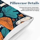 Retro Mushrooms Duvet Cover Set: 70s Full Size Microfiber Bedding - Bedding - retro