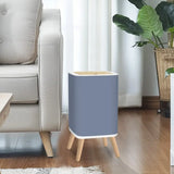 Retro Nordic Square Small Trash Can with Lid pale blue taupe - One Size - retro tash cans