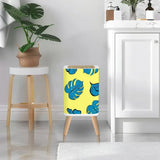 Retro Nordic Square Trash Can with Lid Butter Yellow - One Size - retro tash cans