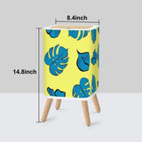 Retro Nordic Square Trash Can with Lid Butter Yellow - One Size - retro tash cans