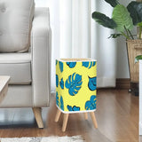 Retro Nordic Square Trash Can with Lid Butter Yellow - One Size - retro tash cans