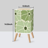 Retro Nordic Trash Can with Lid: Bold Floral Mid-Century Modern Style - One Size - retro tash cans