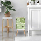 Retro Nordic Trash Can with Lid: Bold Floral Mid-Century Modern Style - One Size - retro tash cans