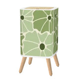 Retro Nordic Trash Can with Lid: Bold Floral Mid-Century Modern Style - One Size - retro tash cans
