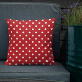 RETRO Red White POLKA DOTS Pillow Retro 50s 60s Mod Style Midcentury Decor - retro pillow