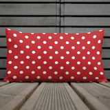 RETRO Red White POLKA DOTS Pillow Retro 50s 60s Mod Style Midcentury Decor - retro pillow