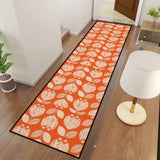 Retro Scandi Runner – Midcentury Red White Floral Rug | Multiple Sizes - retro runner
