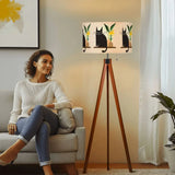 Retro Scandi Tripod Floor Lamp Black Cat - retro floor lamps