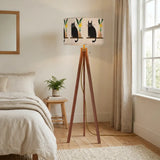 Retro Scandi Tripod Floor Lamp Black Cat - retro floor lamps