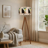 Retro Scandi Tripod Floor Lamp Black Cat - retro floor lamps