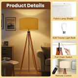 Retro Scandi Tripod Floor Lamp Ochre Warm Mustard Yellow - retro floor lamps