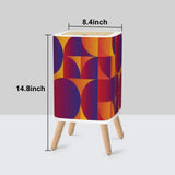 Retro Square Trash Can with Lid Abstract Punchy Colors - One Size - retro tash cans