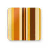 Retro Striped Midcentury Drink Coasters – Cork Back Set of 4 - retro coaster