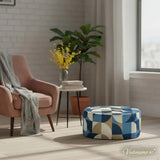 Retro 60s Geometric Bedside Table with Charging Station & Storage - retro bedside table