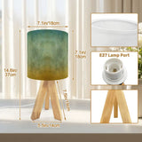Retro Tripod Table Lamp – Ombré Earthy Tones Linen Shade Bedside Light - retro table lamps