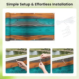 Retro Wood Grain Privacy Screen – Waterproof Balcony Fence Cover - Retro Privacy Screen