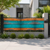 Retro Wood Grain Privacy Screen – Waterproof Balcony Fence Cover - Retro Privacy Screen