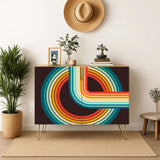 Retro Wooden Storage Cabinet with Hairpin Legs – Midcentury Modern Style - One Size - retro cabinet