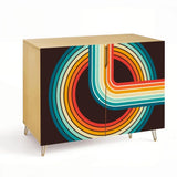 Retro Wooden Storage Cabinet with Hairpin Legs – Midcentury Modern Style - One Size - retro cabinet