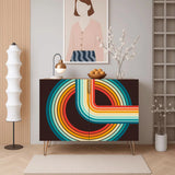 Retro Wooden Storage Cabinet with Hairpin Legs – Midcentury Modern Style - One Size - retro cabinet