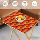 Retro Wooden TV Trays Set – Mid Century Folding Snack Tables - 4 Pack - retro tv tray