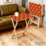 Retro Wooden TV Trays Set – Mid Century Folding Snack Tables - 4 Pack - retro tv tray