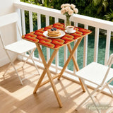 Retro Wooden TV Trays Set – Mid Century Folding Snack Tables - 4 Pack - retro tv tray