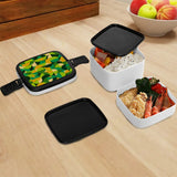 Reusable Bento Lunch Box – Retro Midcentury Stackable Food Container - retro bento