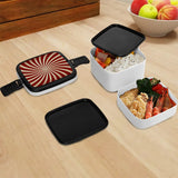 Reusable Japanese Bento Box – Retro 70s Stackable Lunch Container - retro bento