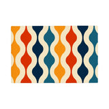 Reversible Midcentury Placemats – Double Sided Reusable Table Mats - 4 Pcs - Home Accessories