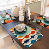 Reversible Midcentury Placemats – Double Sided Reusable Table Mats - Home Accessories