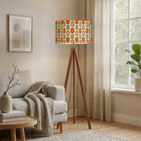 Scandi Retro Nordic Tripod Floor Lamp 1950s Style Pattern - retro floor lamps