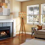 Scandi Retro Nordic Tripod Floor Lamp 1950s Style Pattern - retro floor lamps