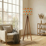 Scandi Retro Nordic Tripod Floor Lamp 1950s Style Pattern - retro floor lamps