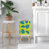 Scandi Retro Square Small Trash Can with Lid Chartreuse Green - One Size - retro tash cans