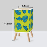 Scandi Retro Square Small Trash Can with Lid Chartreuse Green - One Size - retro tash cans